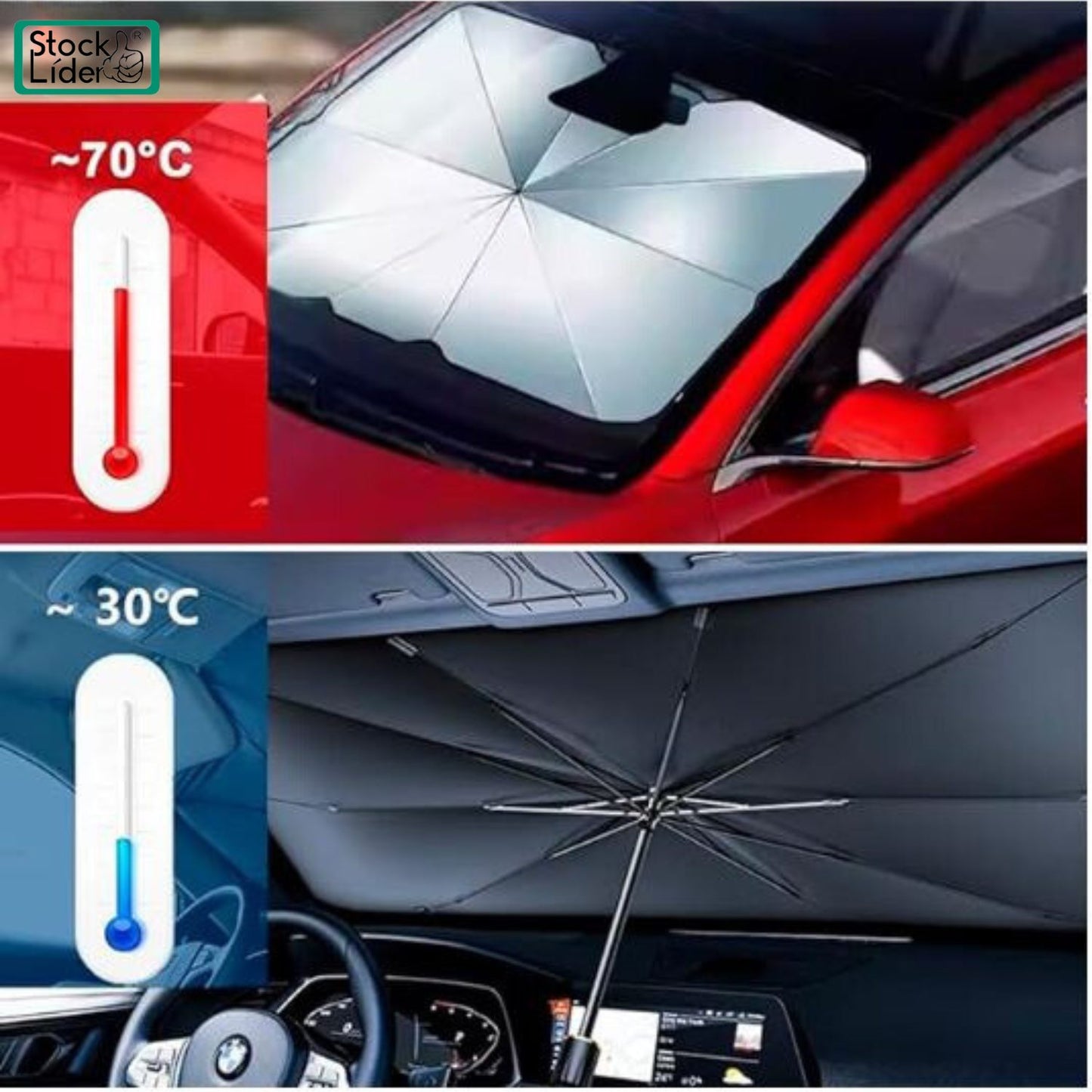 Parasol Coche Plegable