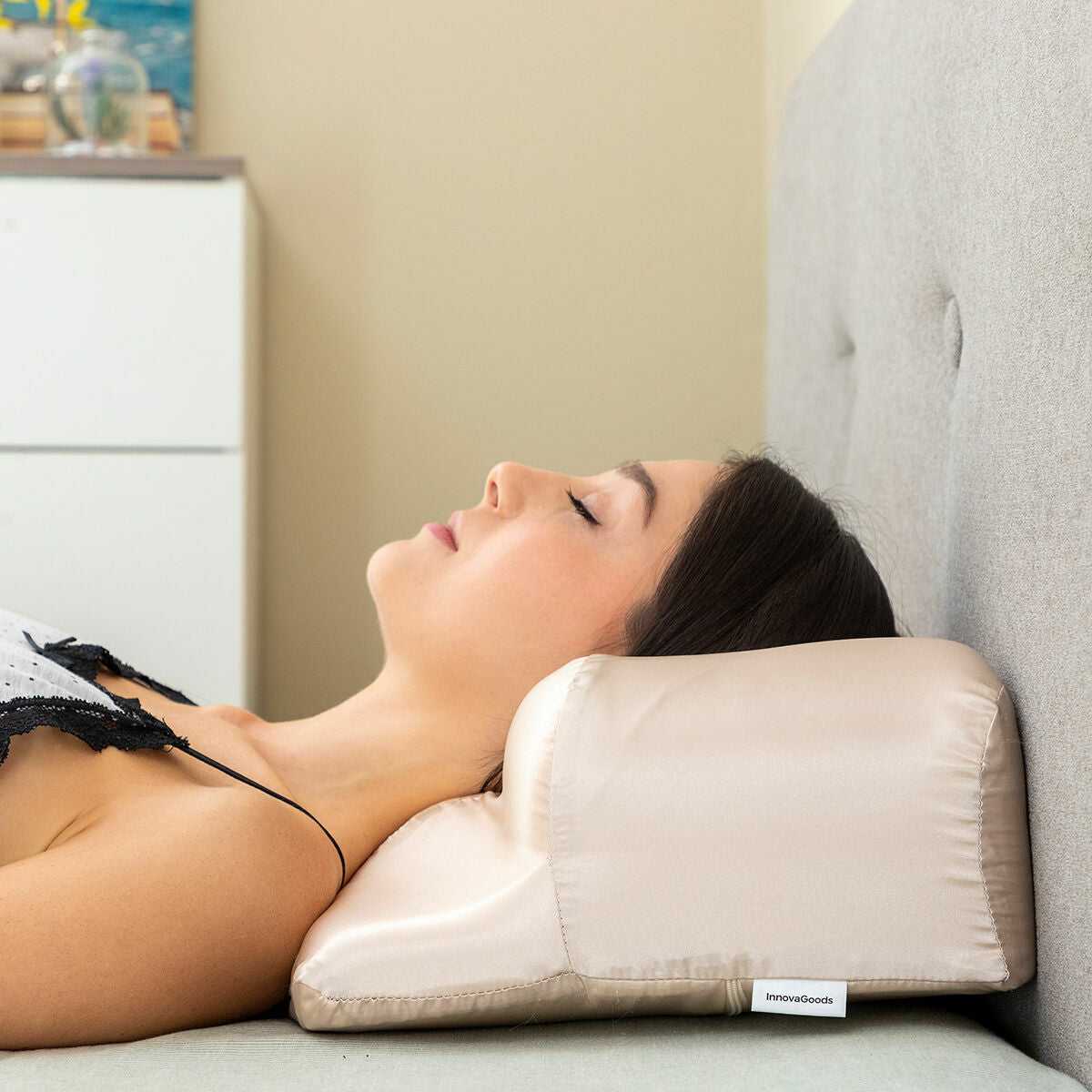 almohada antiarrugas facial