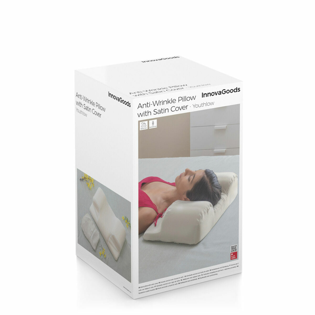 almohada antiarrugas facial