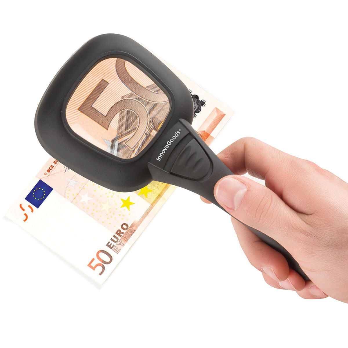 lupa con luz led