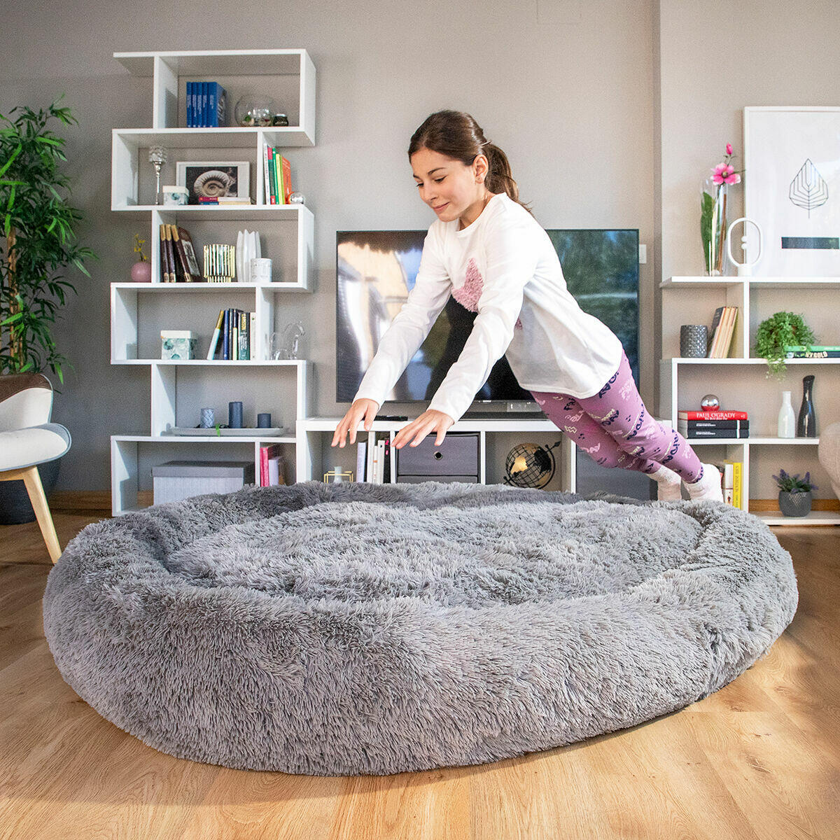 Cama de Perros para Humanos Gris