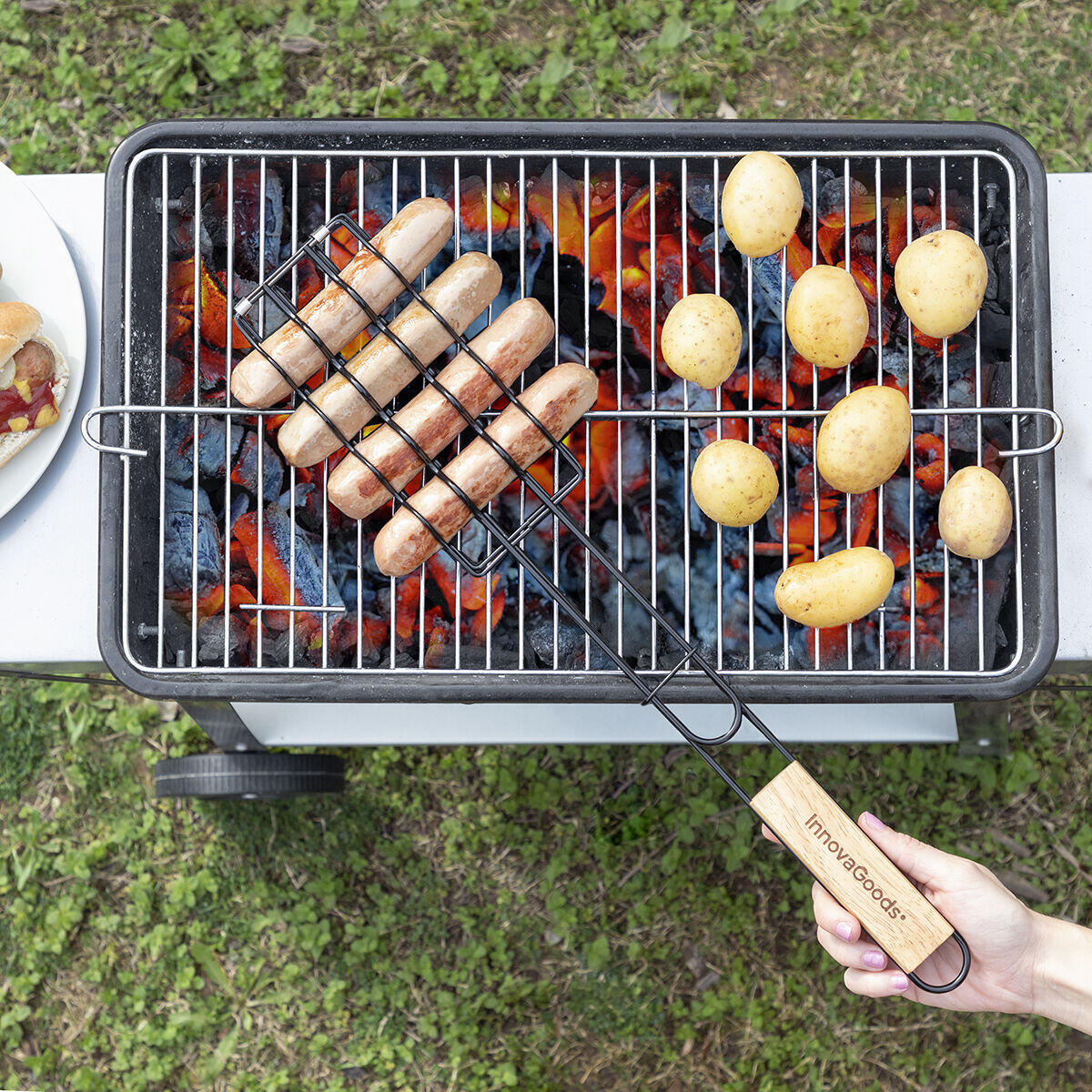 parrilla para salchichas
