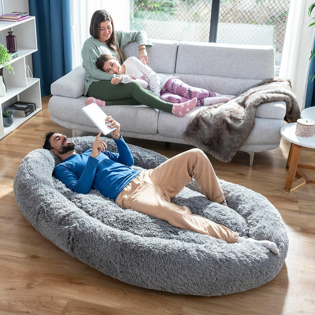 Cama de Perros para Humanos Gris