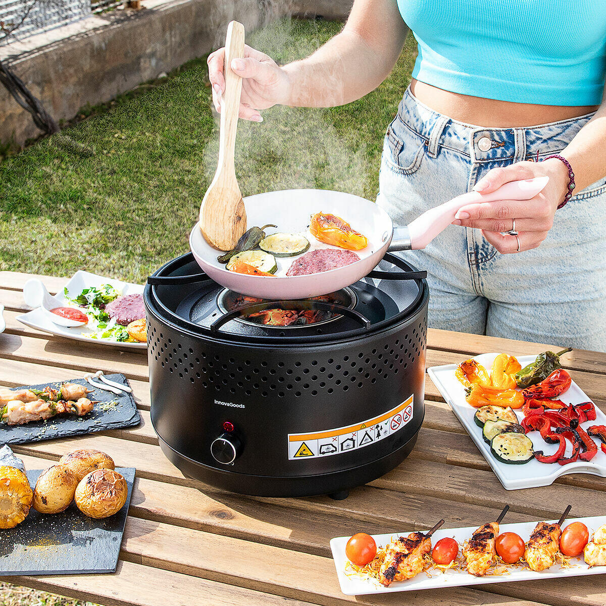 Barbacoa de Carbon sin Humo