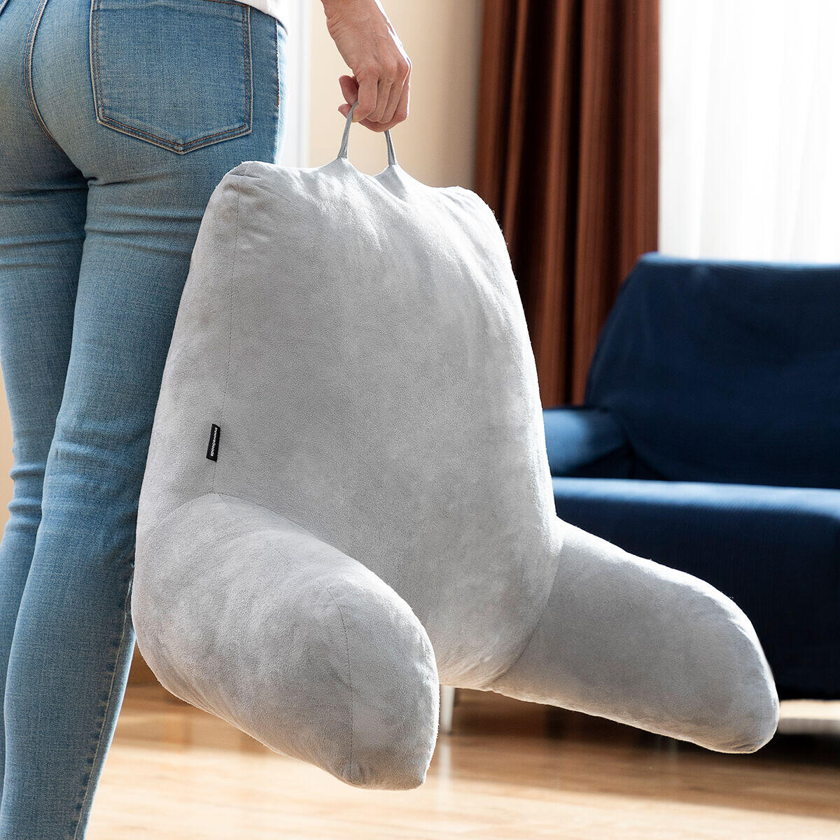 almohada de lectura con apoyabrazos