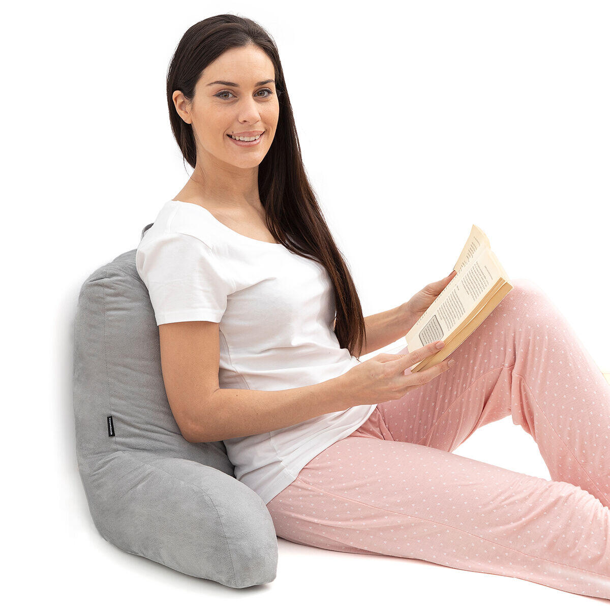 almohada de lectura con apoyabrazos