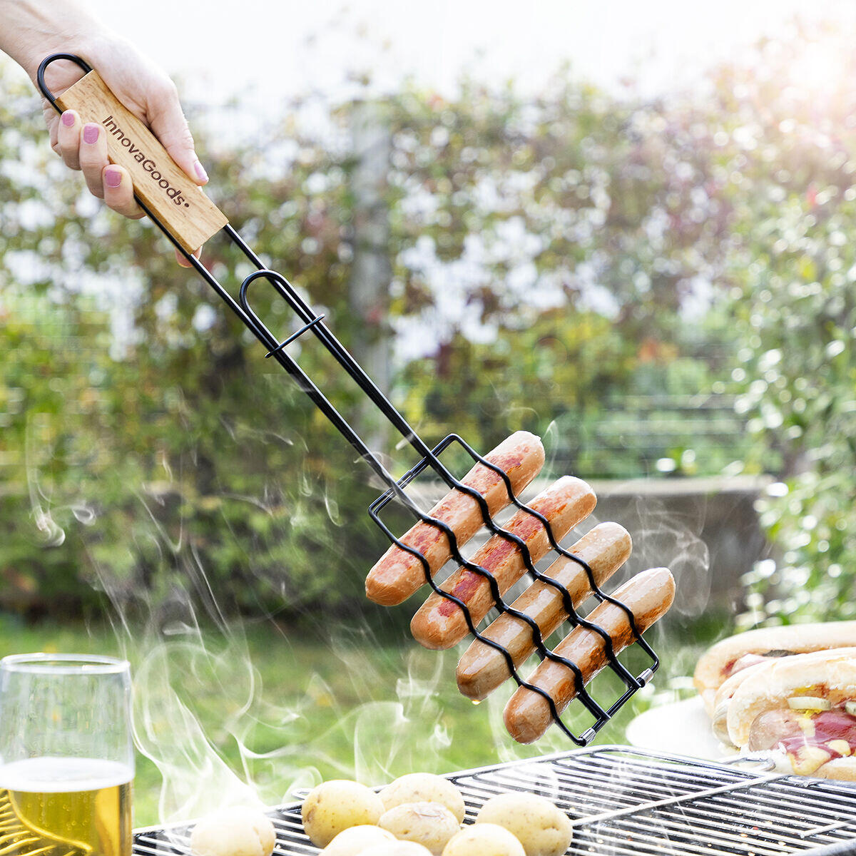 parrilla para salchichas