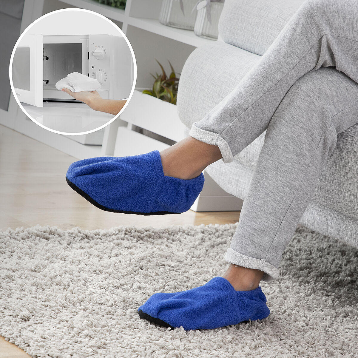 zapatillas de casa para calentar en microondas