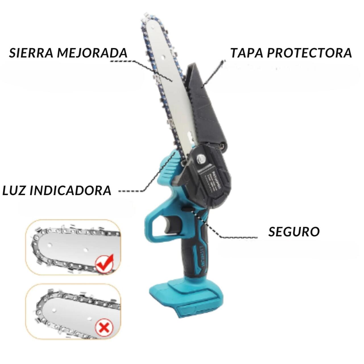 mini motosierra bateria