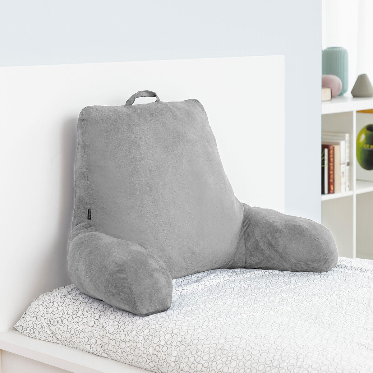 almohada de lectura con apoyabrazos