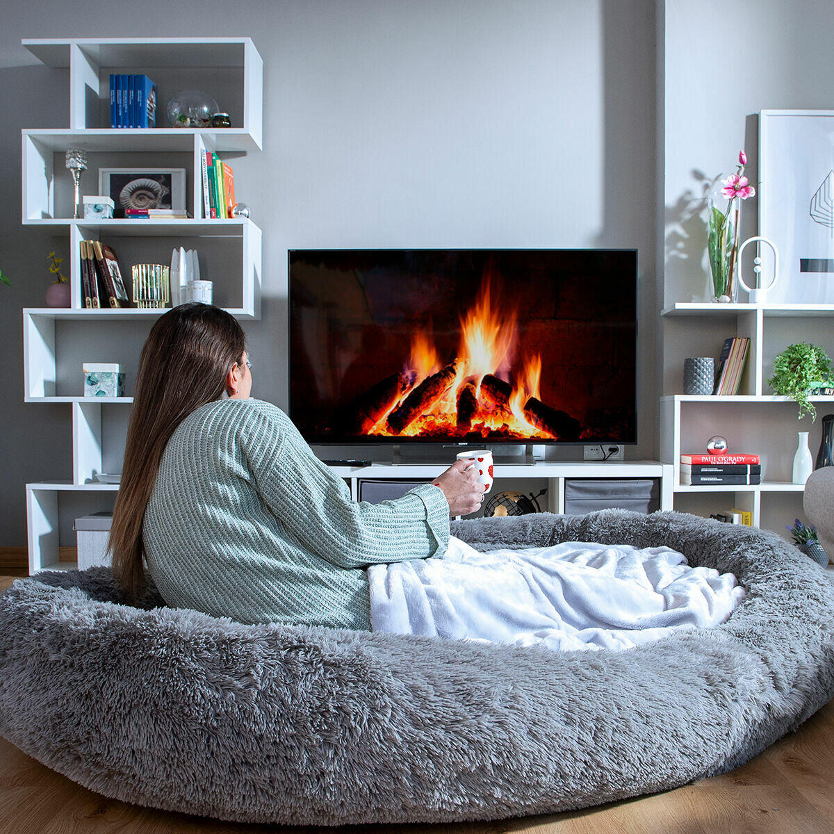 Cama de Perros para Humanos Gris