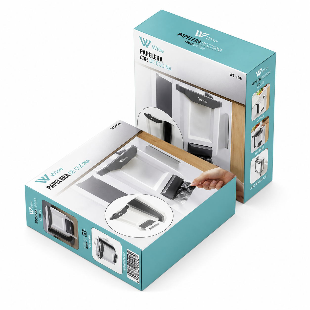 Cubo de basura plegable colgante para cocina