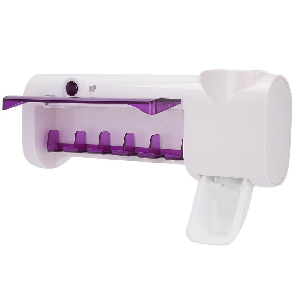 Esterilizador de Cepillos de Dientes 3 en 1 con Luz UV y Dispensador