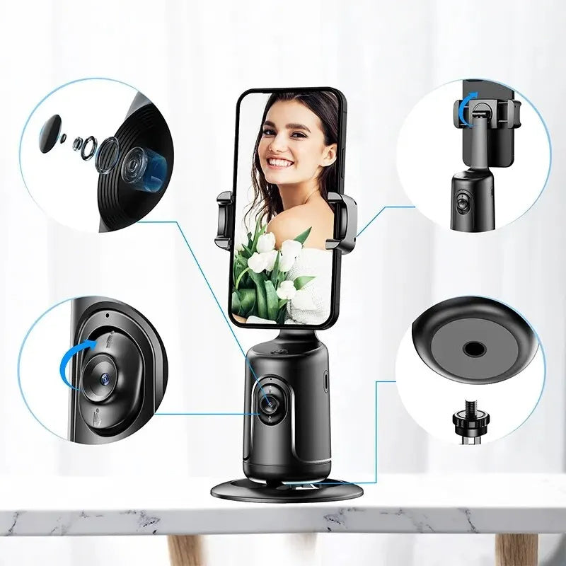 Trípode de reconocimiento facial – Seguimiento inteligente 360° para tus grabaciones