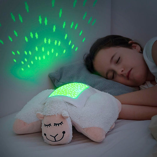 peluche con proyector de luces